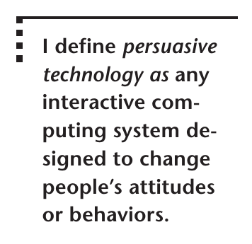 Callout box defining persuasive technology