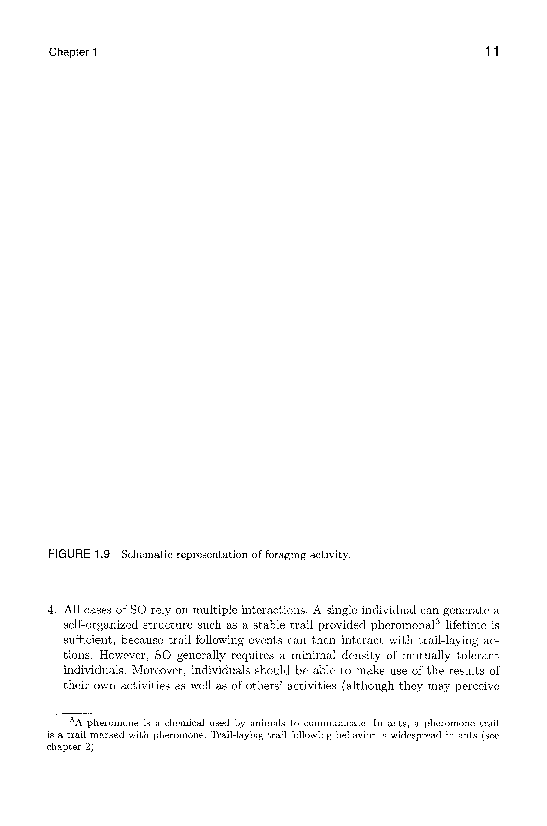 Schematic representation of foraging activity showing bees at hive, dancing, and foraging at sources A and B