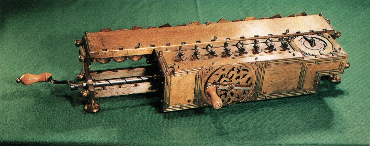 G.W. Leibniz, wooden Stepped Reckoner, 1673-1694