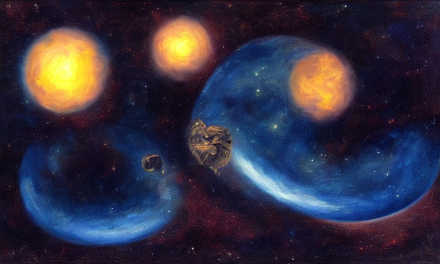 An oil painting of a latent space.